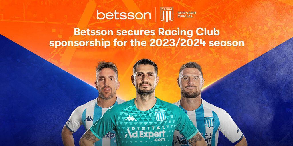 Betsson firma patrocinio con Racing Club de Avellaneda para la temporada 2023/2024