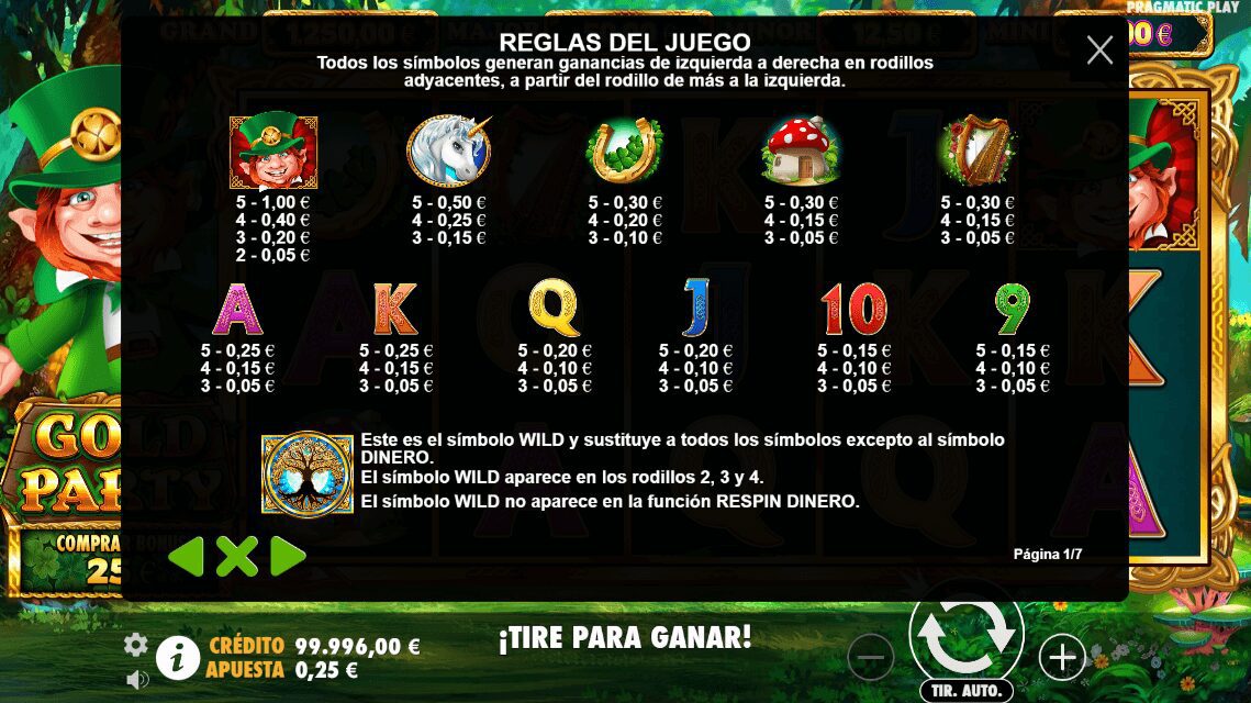 Gold Party - Apuesta minima recompensa en simbolos