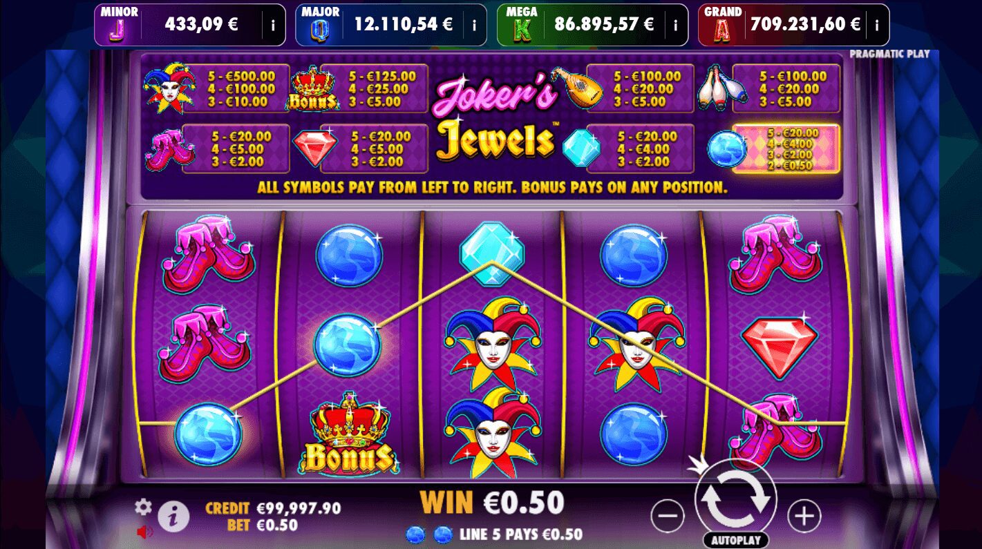 Joker's Jewels Jackpot Play - Apuesta Ganadora