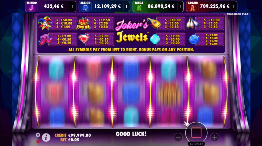 Jokers Jewels Jackpot Play - Juego en Curso