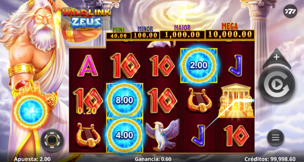 Wild Link Zeus - Juego En Curso Wild Link Zeus - Juego En Curso