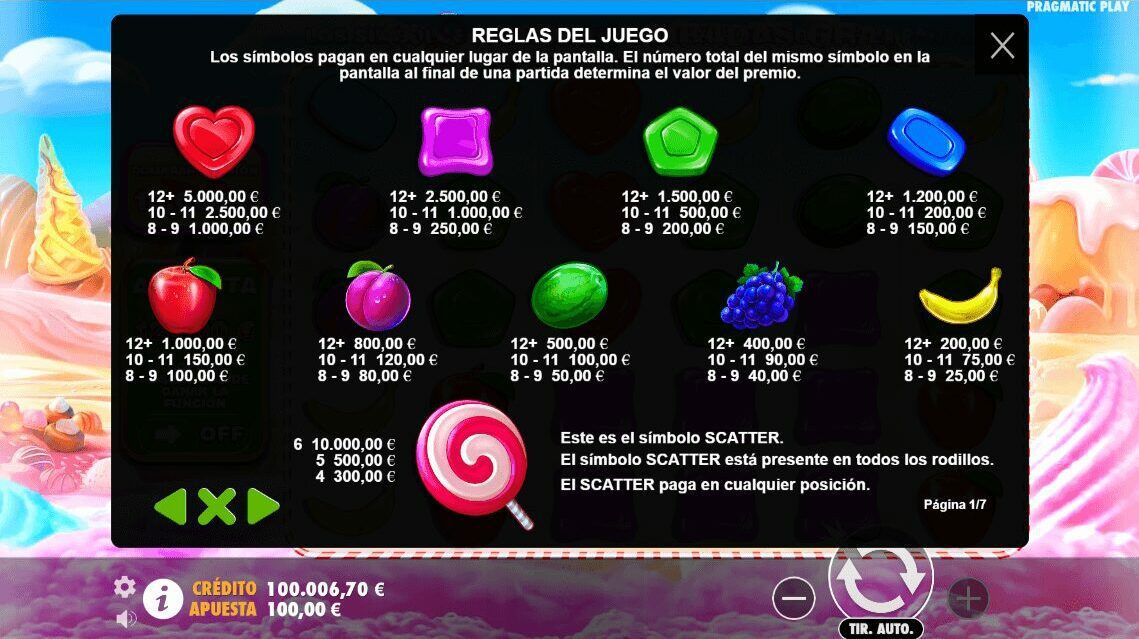 Sweet Bonanza - Apuesta máxima recompensa en simbolos