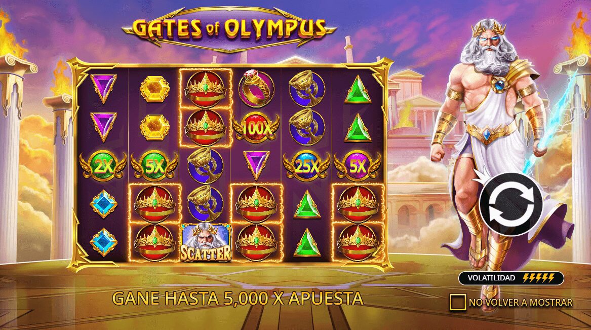 Slots que mas pagan Pragmatic Play en Betsson - Gates of Olympus
