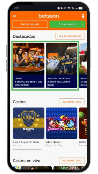 Betsson CABA Bonos de Bienvenida