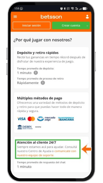 Betsson CABA Soporte al Cliente