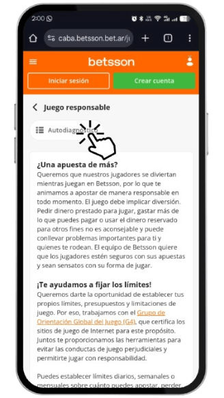 Betsson CABA Juego Responsable