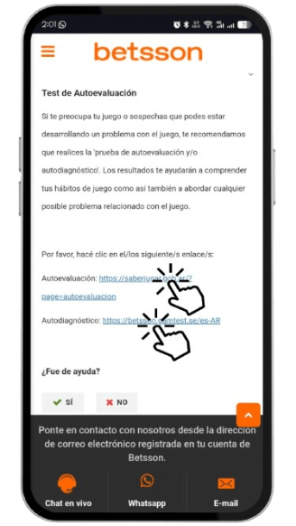 Betsson CABA Juego Responsable