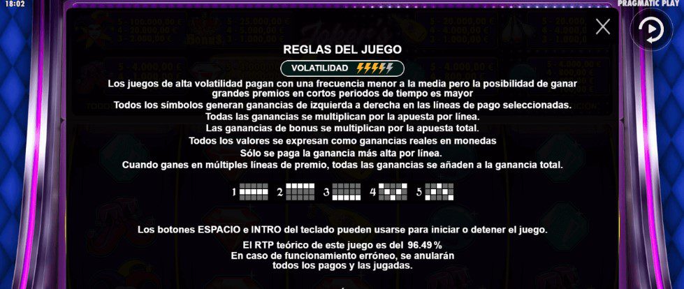 Reglas de Joker’s Jewels Jackpot Play.