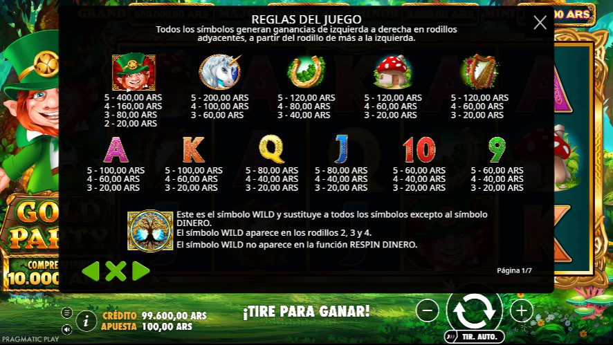 Símbolos de Gold Party